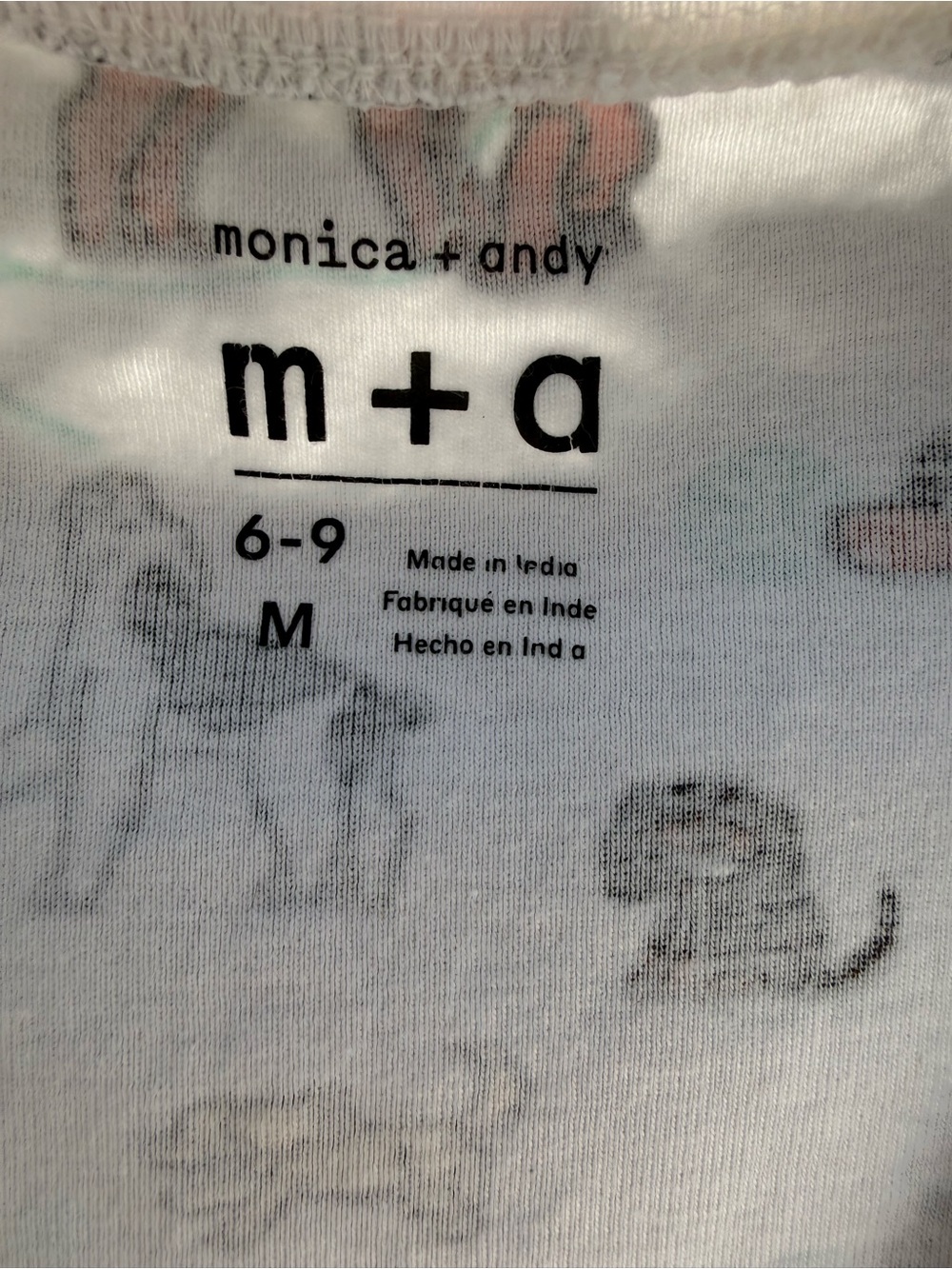 monica + andy White Dog Print Zip-Front Footie Pajamas for Kids - Picture 3 of 3